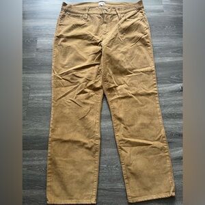 J. Crew Vintage Slim Straight Corduroy Pant HighRise Golden Brandy Sz 34 AB651